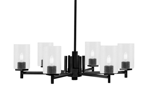Toltec Lighting - 1206-MB-300 - Six Light Chandelier - Franklin - Matte Black