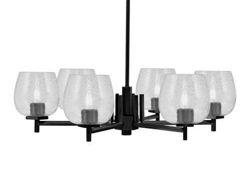 Toltec Lighting - 1206-MB-4812 - Six Light Chandelier - Franklin - Matte Black