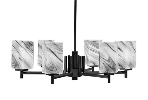 Toltec Lighting - 1206-MB-549 - Six Light Chandelier - Franklin - Matte Black