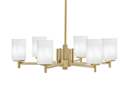 Toltec Lighting - 1206-NAB-3001 - Six Light Chandelier - Franklin - New Age Brass