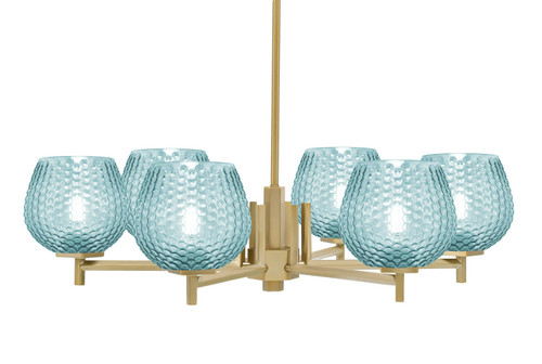 Toltec Lighting - 1206-NAB-4605 - Six Light Chandelier - Franklin - New Age Brass