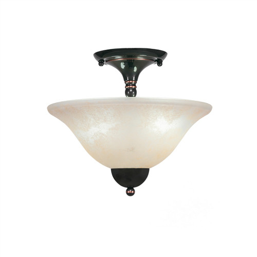 Toltec Lighting - 120-BC-523 - Two Light Semi-Flush - Any - Black Copper