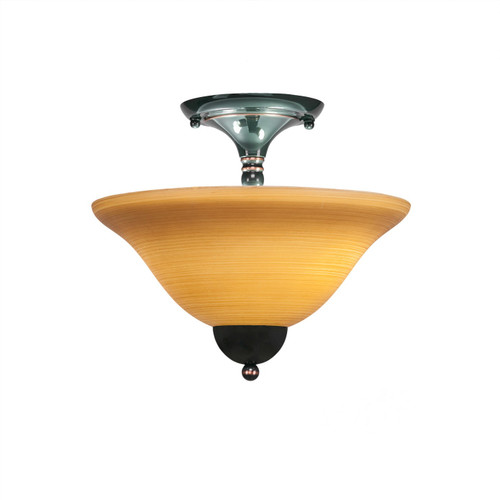Toltec Lighting - 120-BC-624 - Two Light Semi-Flush Mount - Any - Black Copper