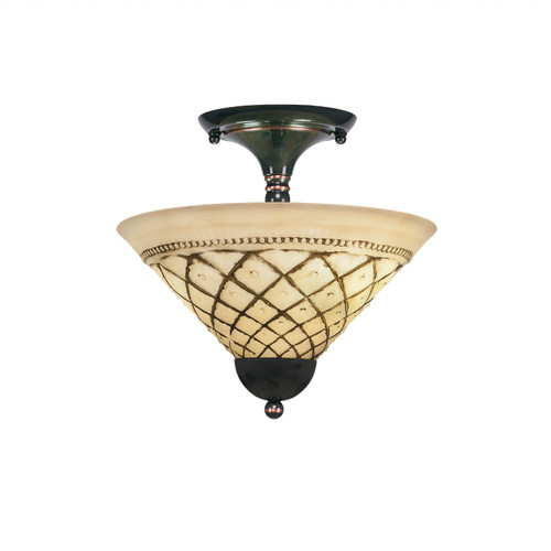 Toltec Lighting - 120-BC-7182 - Two Light Semi-Flush Mount - Any - Black Copper