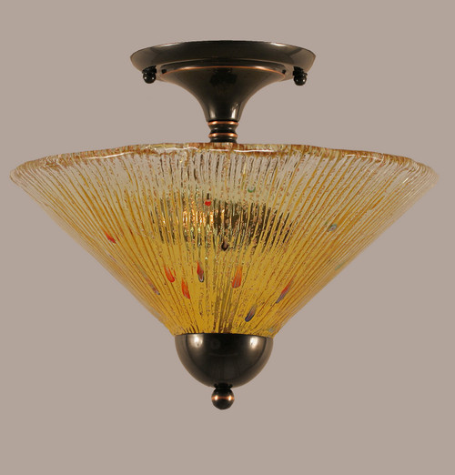 Toltec Lighting - 120-BC-774 - Two Light Semi-Flush Mount - Any - Black Copper