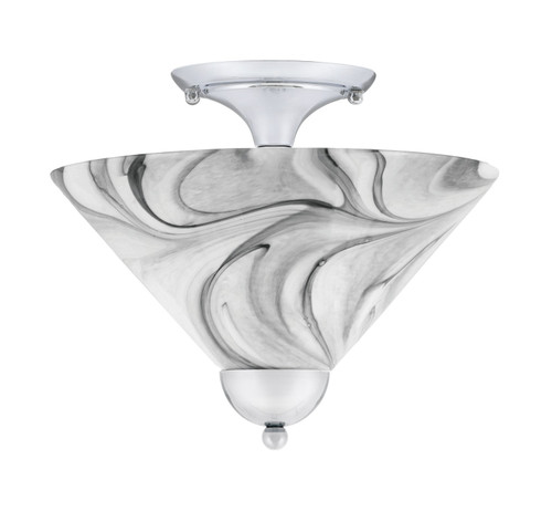 Toltec Lighting - 120-CH-2129 - Two Light Semi-Flush Mount - Semi-Flushes - Chrome