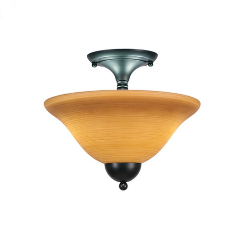 Toltec Lighting - 120-MB-624 - Two Light Semi-Flush Mount - Any - Matte Black