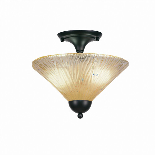 Toltec Lighting - 120-MB-700 - Two Light Semi-Flush Mount - Any - Matte Black