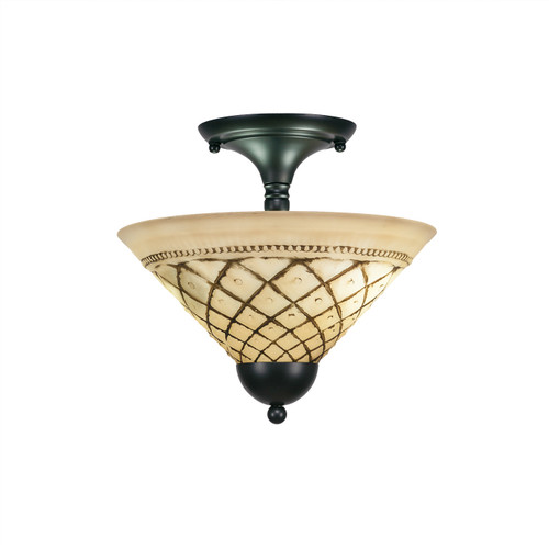 Toltec Lighting - 120-MB-7182 - Two Light Semi-Flush Mount - Any - Matte Black
