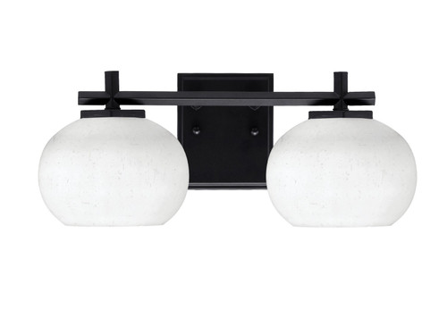 Toltec Lighting - 1212-MB-212 - Two Light Bath Bar - Franklin - Matte Black