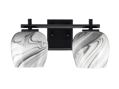 Toltec Lighting - 1212-MB-4819 - Two Light Bath Bar - Franklin - Matte Black