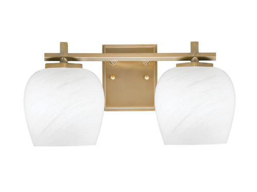 Toltec Lighting - 1212-NAB-4811 - Two Light Bath Bar - Franklin - New Age Brass