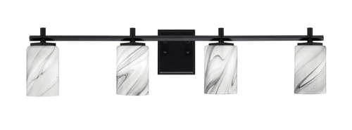 Toltec Lighting - 1214-MB-3009 - Four Light Bath Bar - Franklin - Matte Black