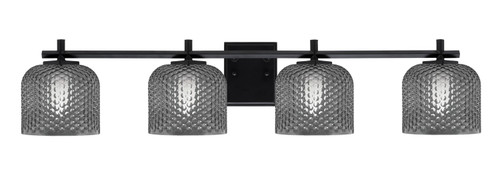 Toltec Lighting - 1214-MB-4612 - Four Light Bath Bar - Franklin - Matte Black