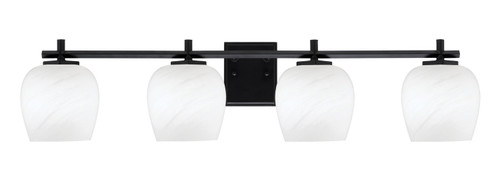 Toltec Lighting - 1214-MB-4811 - Four Light Bath Bar - Franklin - Matte Black