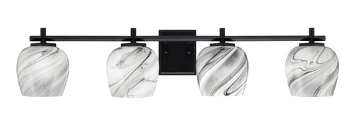 Toltec Lighting - 1214-MB-4819 - Four Light Bath Bar - Franklin - Matte Black