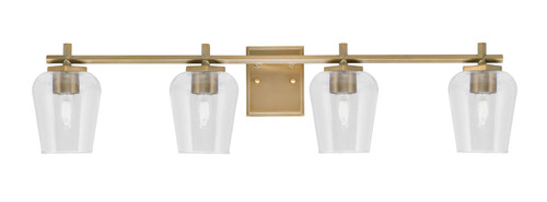 Toltec Lighting - 1214-NAB-210 - Four Light Bath Bar - Franklin - New Age Brass