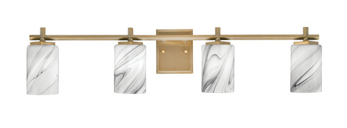 Toltec Lighting - 1214-NAB-3009 - Four Light Bath Bar - Franklin - New Age Brass