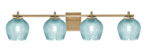 Toltec Lighting - 1214-NAB-4605 - Four Light Bath Bar - Franklin - New Age Brass