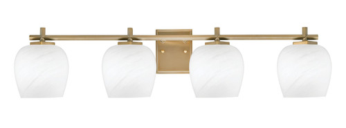 Toltec Lighting - 1214-NAB-4811 - Four Light Bath Bar - Franklin - New Age Brass