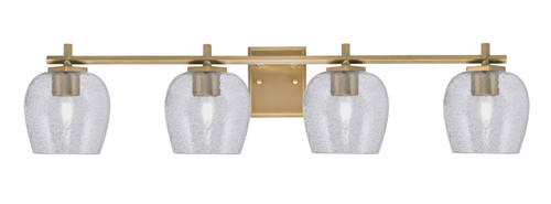 Toltec Lighting - 1214-NAB-4812 - Four Light Bath Bar - Franklin - New Age Brass