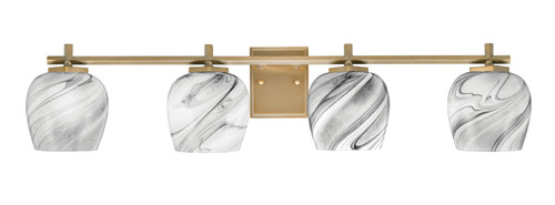 Toltec Lighting - 1214-NAB-4819 - Four Light Bath Bar - Franklin - New Age Brass