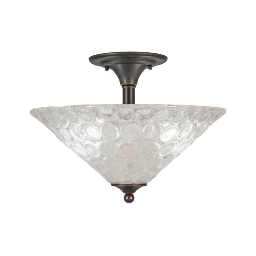 Toltec Lighting - 121-DG-411 - Two Light Semi-Flush Mount - Any - Dark Granite