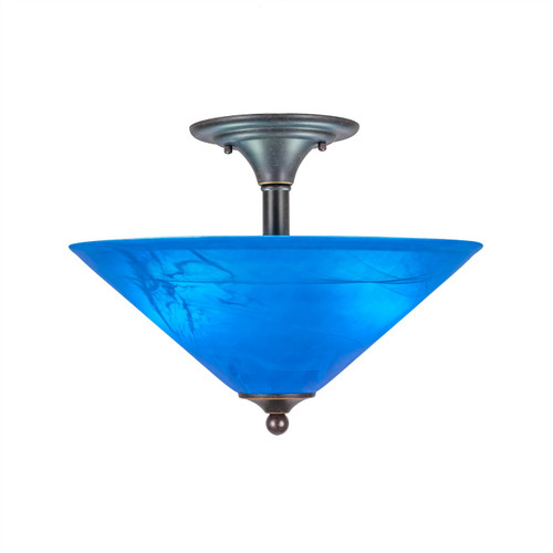 Toltec Lighting - 121-DG-415 - Two Light Semi-Flush Mount - Any - Dark Granite