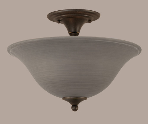 Toltec Lighting - 121-DG-602 - Two Light Semi-Flush - Any - Dark Granite