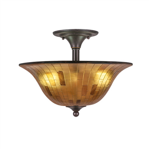 Toltec Lighting - 121-DG-708 - Two Light Semi-Flush Mount - Any - Dark Granite