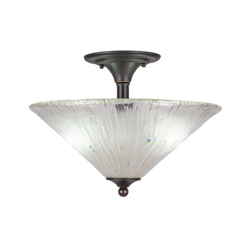 Toltec Lighting - 121-DG-711 - Two Light Semi-Flush Mount - Any - Dark Granite