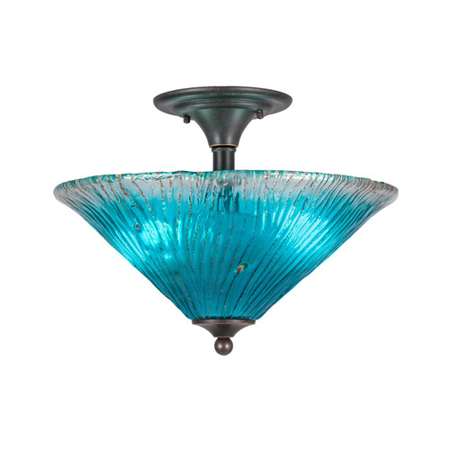 Toltec Lighting - 121-DG-715 - Two Light Semi-Flush Mount - Any - Dark Granite