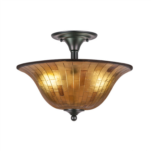 Toltec Lighting - 121-MB-708 - Two Light Semi-Flush Mount - Any - Matte Black