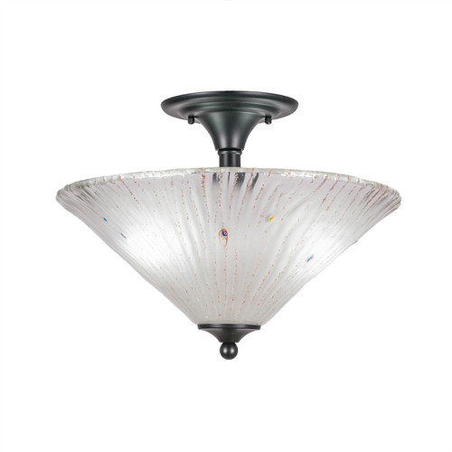 Toltec Lighting - 121-MB-711 - Two Light Semi-Flush Mount - Any - Matte Black