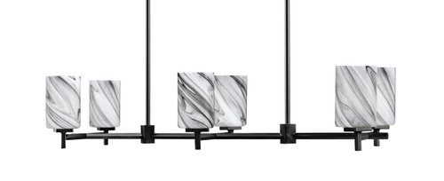 Toltec Lighting - 1226-MB-3009 - Six Light Island Pendant - Franklin - Matte Black