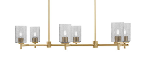 Toltec Lighting - 1226-NAB-3002 - Six Light Island Pendant - Franklin - New Age Brass