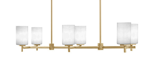 Toltec Lighting - 1226-NAB-310 - Six Light Island Pendant - Franklin - New Age Brass