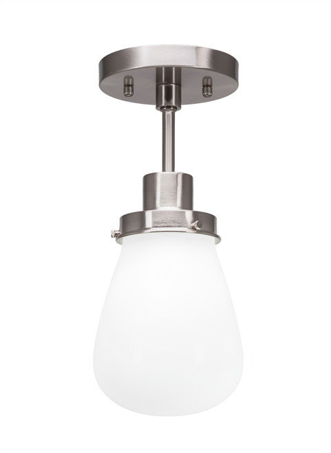 Toltec Lighting - 1237-BN-470 - One Light Semi-Flush Mount - Meridian - Brushed Nickel