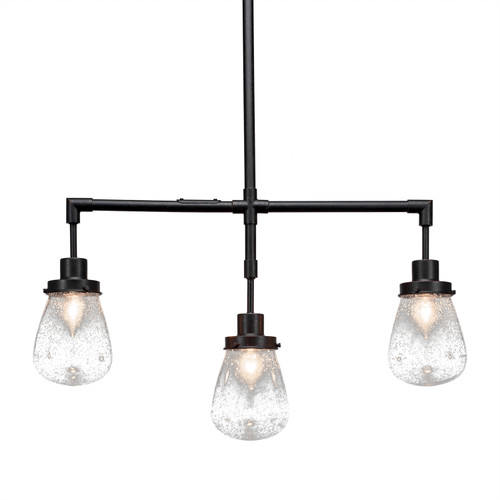 Toltec Lighting - 1243-DG-471 - Three Light Island Pendant - Meridian - Dark Granite