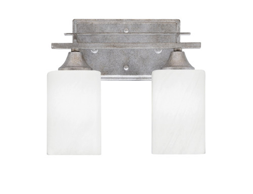Toltec Lighting - 132-AS-3001 - Two Light Bath Bar - Uptowne - Aged Silver