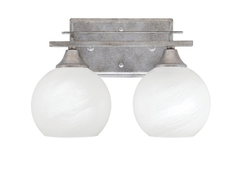 Toltec Lighting - 132-AS-4101 - Two Light Bath Bar - Uptowne - Aged Silver