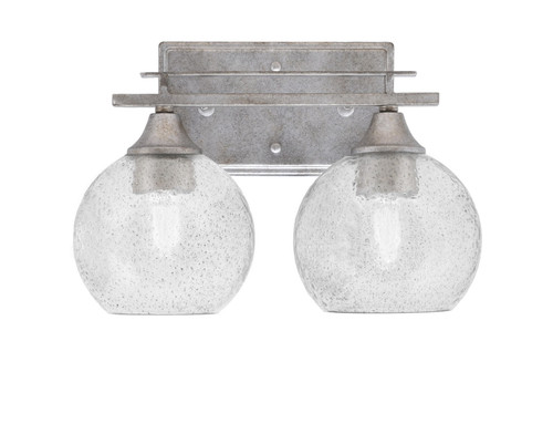 Toltec Lighting - 132-AS-4102 - Two Light Bath Bar - Uptowne - Aged Silver