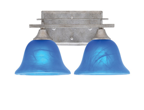 Toltec Lighting - 132-AS-4155 - Two Light Bath Bar - Uptowne - Aged Silver