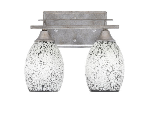 Toltec Lighting - 132-AS-4165 - Two Light Bath Bar - Uptowne - Aged Silver