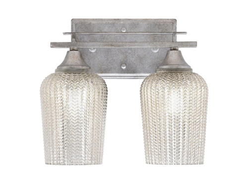 Toltec Lighting - 132-AS-4253 - Two Light Bath Bar - Uptowne - Aged Silver