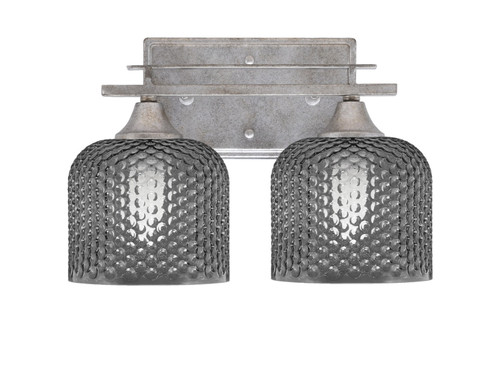 Toltec Lighting - 132-AS-4612 - Two Light Bath Bar - Uptowne - Aged Silver