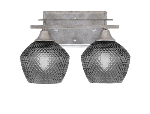 Toltec Lighting - 132-AS-4622 - Two Light Bath Bar - Uptowne - Aged Silver