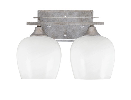 Toltec Lighting - 132-AS-4811 - Two Light Bath Bar - Uptowne - Aged Silver