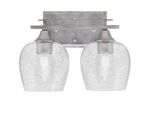 Toltec Lighting - 132-AS-4812 - Two Light Bath Bar - Uptowne - Aged Silver