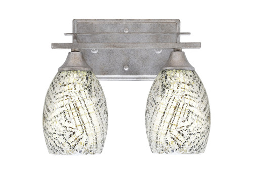 Toltec Lighting - 132-AS-5054 - Two Light Bath Bar - Uptowne - Aged Silver